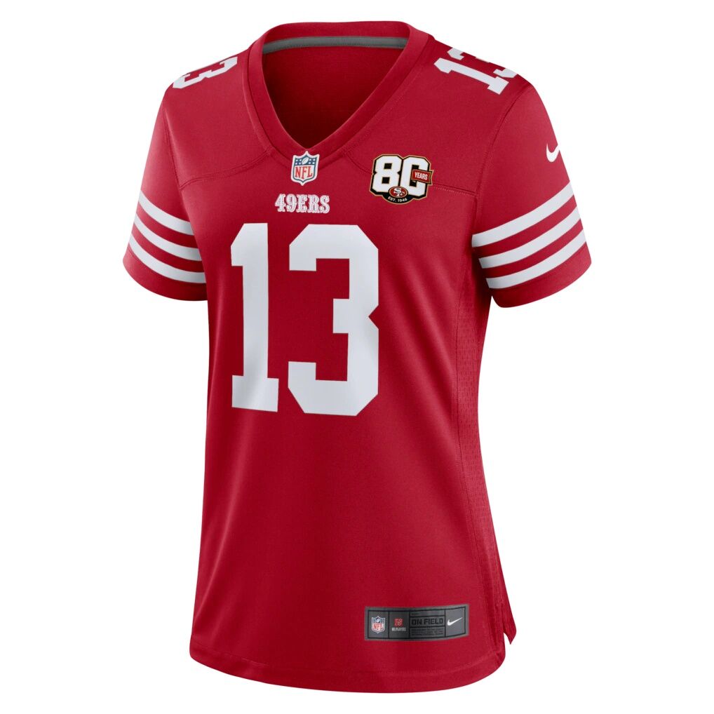 Brock Purdy San Francisco 49ers Nike Women's 80th Anniversary Game Jersey - Scarlet