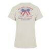 Atlanta Braves '47 Women's Bow Burst Frankie T-Shirt - Cream - Detail View