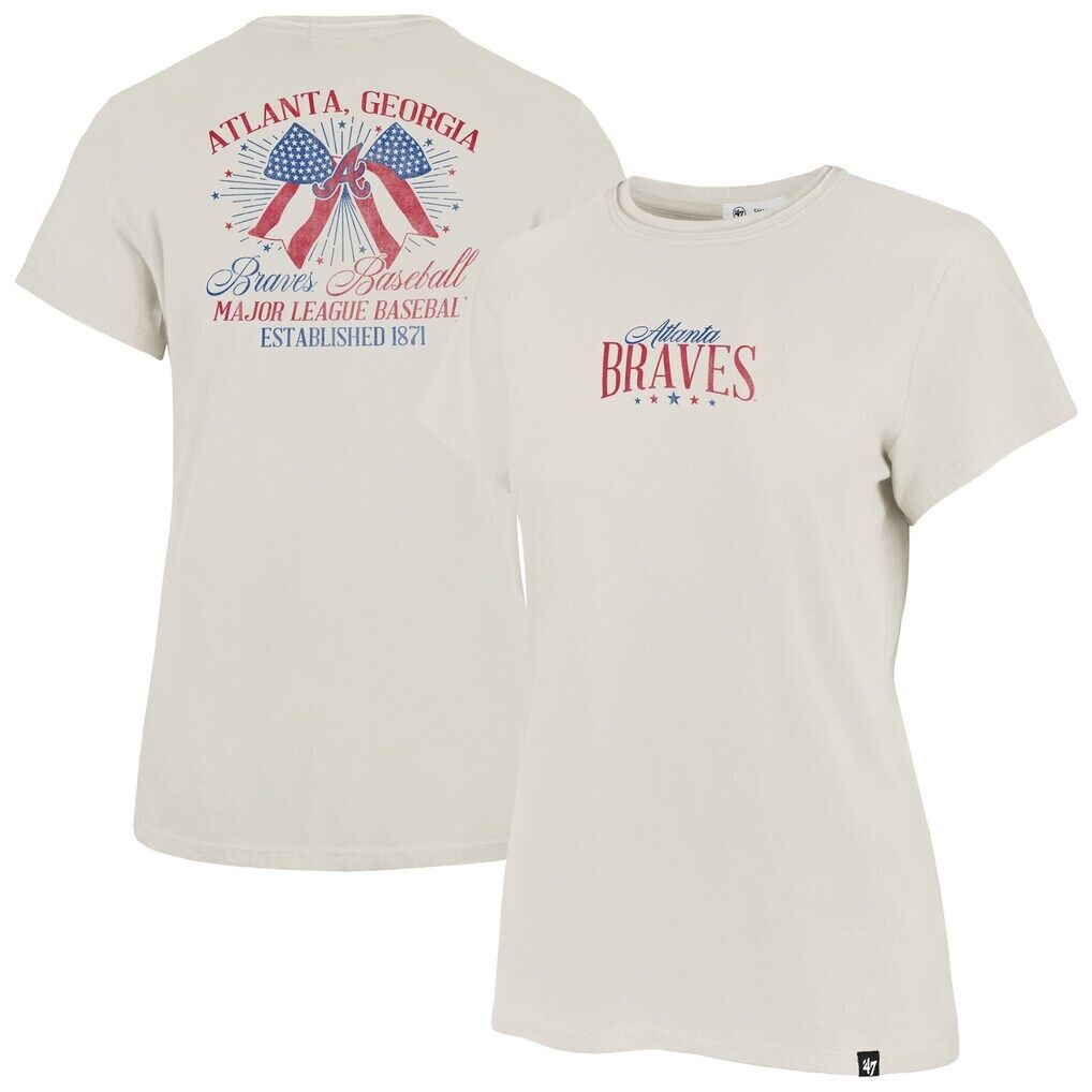 Atlanta Braves '47 Women's Bow Burst Frankie T-Shirt