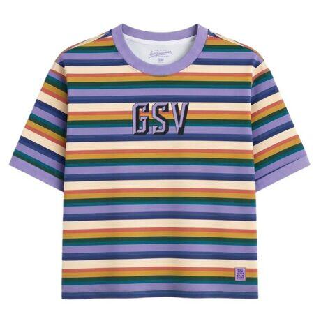 Golden State Valkyries Peau De Loup Unisex Boxy T-Shirt - Purple - Front View