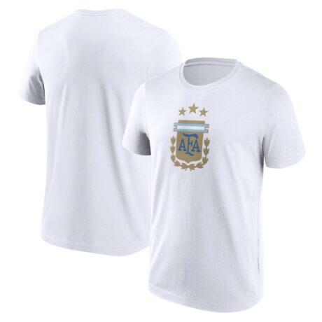 Argentina National Team Primary Logo T-Shirt - White - Front View
