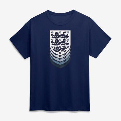 England National Team Ripple Logo T-Shirt - Navy - Front View