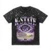 Kansas State Wildcats Gameday Couture Women's Sky's the Limit Washed Micro Rhinestone T-Shirt - Black - Front View