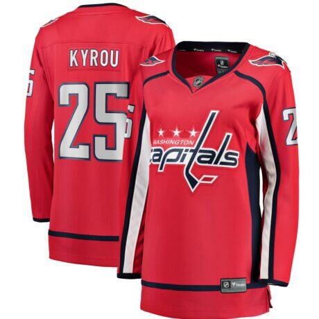 Jordan Kyrou Washington Capitals Fashion7 Women's Home Breakaway Jersey - Red - Front View