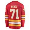 Simon Nemec Calgary Flames Fashion7 Home Breakaway Jersey - Red - Detail View