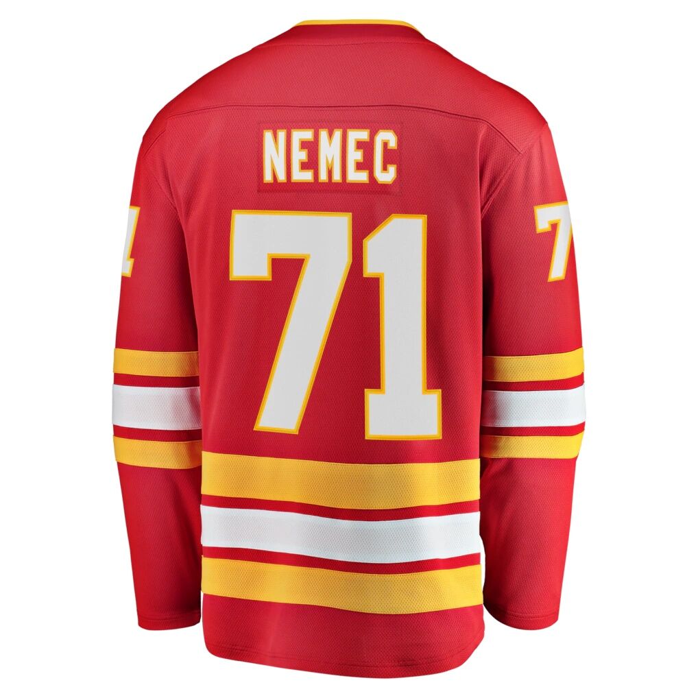 Simon Nemec Calgary Flames Fashion7 Home Breakaway Jersey