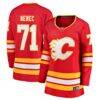 Simon Nemec Calgary Flames Fashion7 Women's Home Breakaway Jersey - Red - Front View