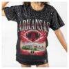 Arkansas Razorbacks Gameday Couture Women's Dream Big Washed Micro Rhinestone T-Shirt - Black - Detail View