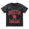 Houston Cougars Gameday Couture Women's In the Zone Washed Micro Rhinestone T-Shirt - Black - Front View