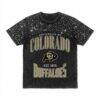 Colorado Buffaloes Gameday Couture Women's In the Zone Washed Micro Rhinestone T-Shirt - Black - Front View