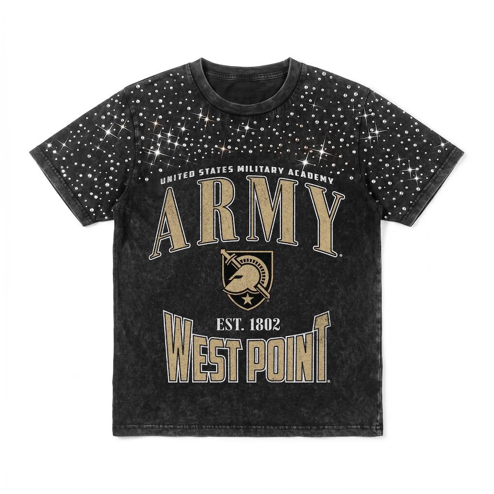 Army Black Knights Gameday Couture Women's In the Zone Washed Micro Rhinestone T-Shirt