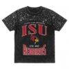 Illinois State Redbirds Gameday Couture Women's In the Zone Washed Micro Rhinestone T-Shirt - Black - Front View