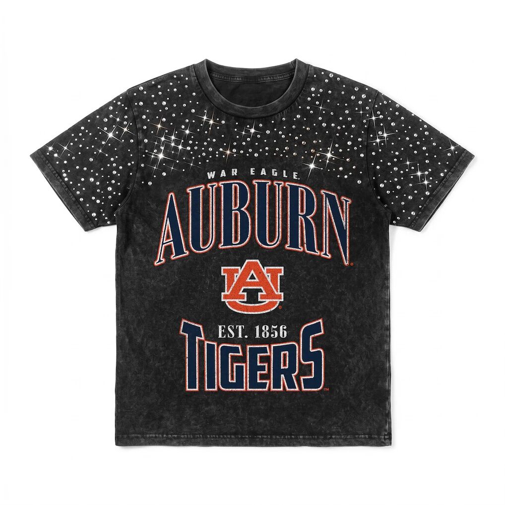 Auburn Tigers Gameday Couture Women's In the Zone Washed Micro Rhinestone T-Shirt