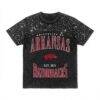 Arkansas Razorbacks Gameday Couture Women's In the Zone Washed Micro Rhinestone T-Shirt - Black - Front View