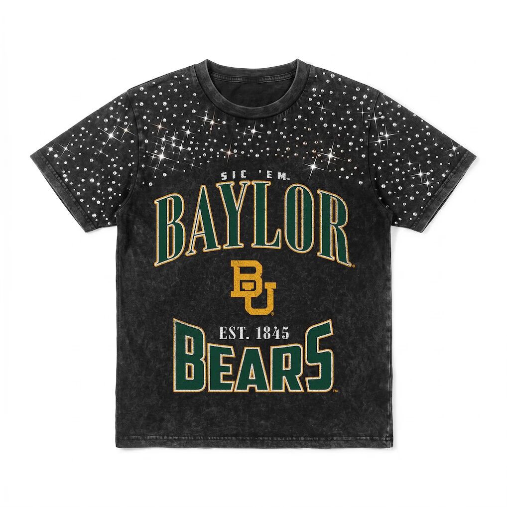 Baylor Bears Gameday Couture Women's In the Zone Washed Micro Rhinestone T-Shirt