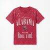 Alabama Crimson Tide Gameday Couture Women's Sparkle & Score Washed Micro Rhinestone T-Shirt - Crimson - Front View