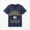 Georgia Southern Eagles Gameday Couture Women's Sparkle & Score Washed Micro Rhinestone T-Shirt - Navy - Front View