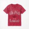 Arkansas Razorbacks Gameday Couture Women's Sparkle & Score Washed Micro Rhinestone T-Shirt - - Front View