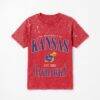 Kansas Jayhawks Gameday Couture Women's Sparkle & Score Washed Micro Rhinestone T-Shirt - Red - Front View