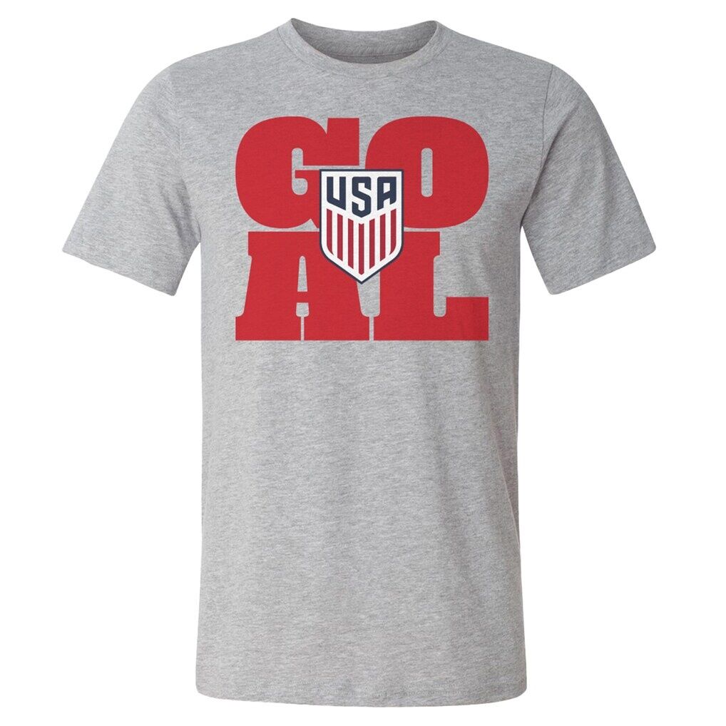 USMNT 500 Level Goal Logo T-Shirt - Heather Gray