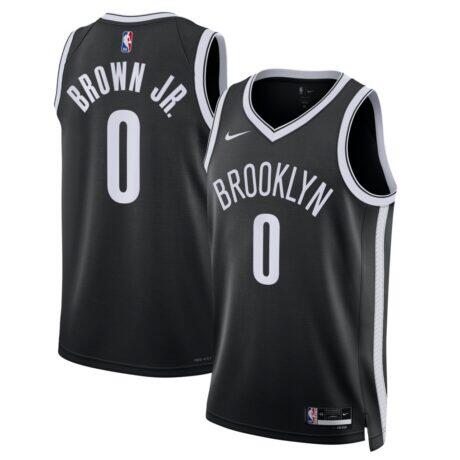 Mikel Brown Jr. Brooklyn Nets Nike Unisex Swingman Jersey - Black - Front View
