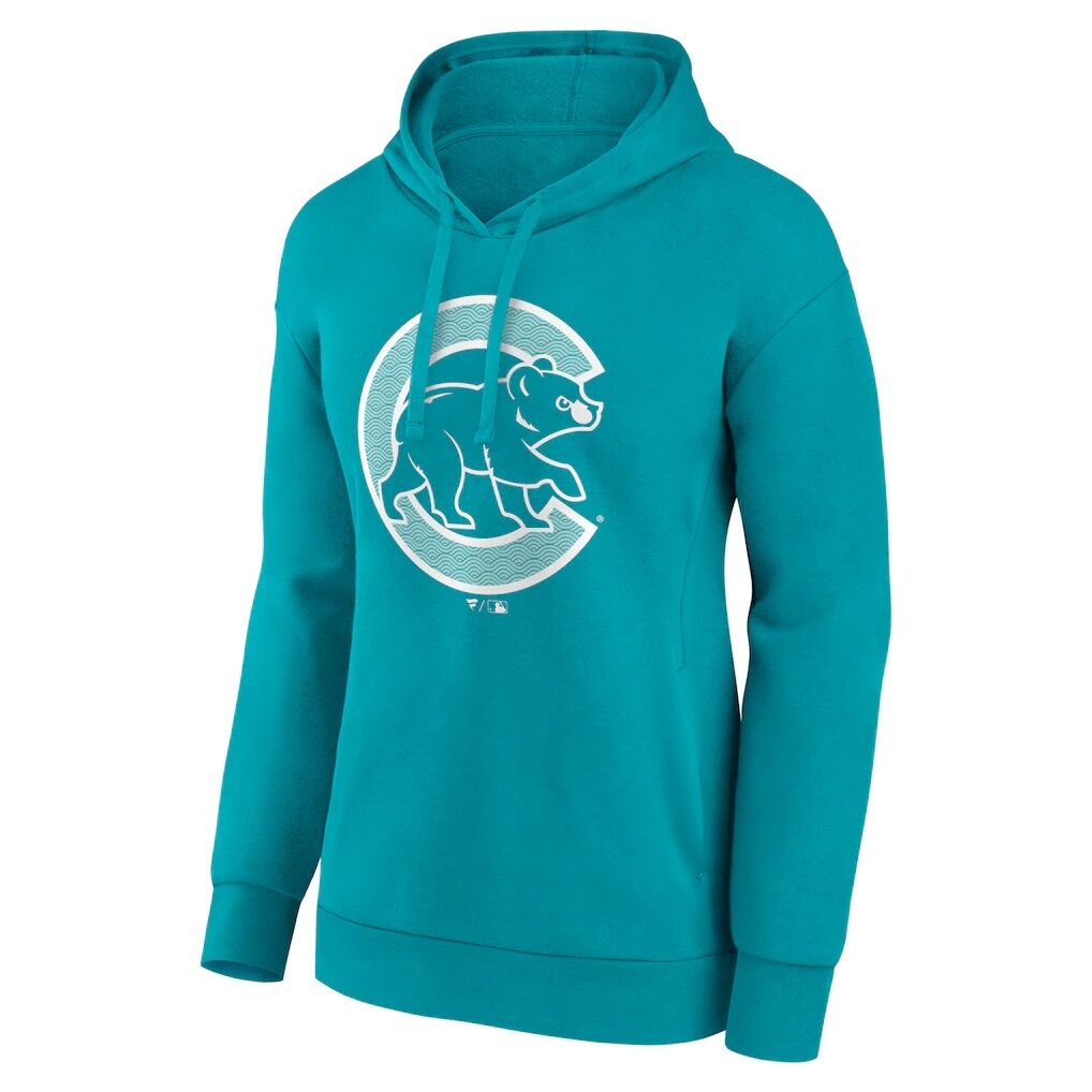 Chicago Cubs Women's Summer Wave Hoodie - Aqua