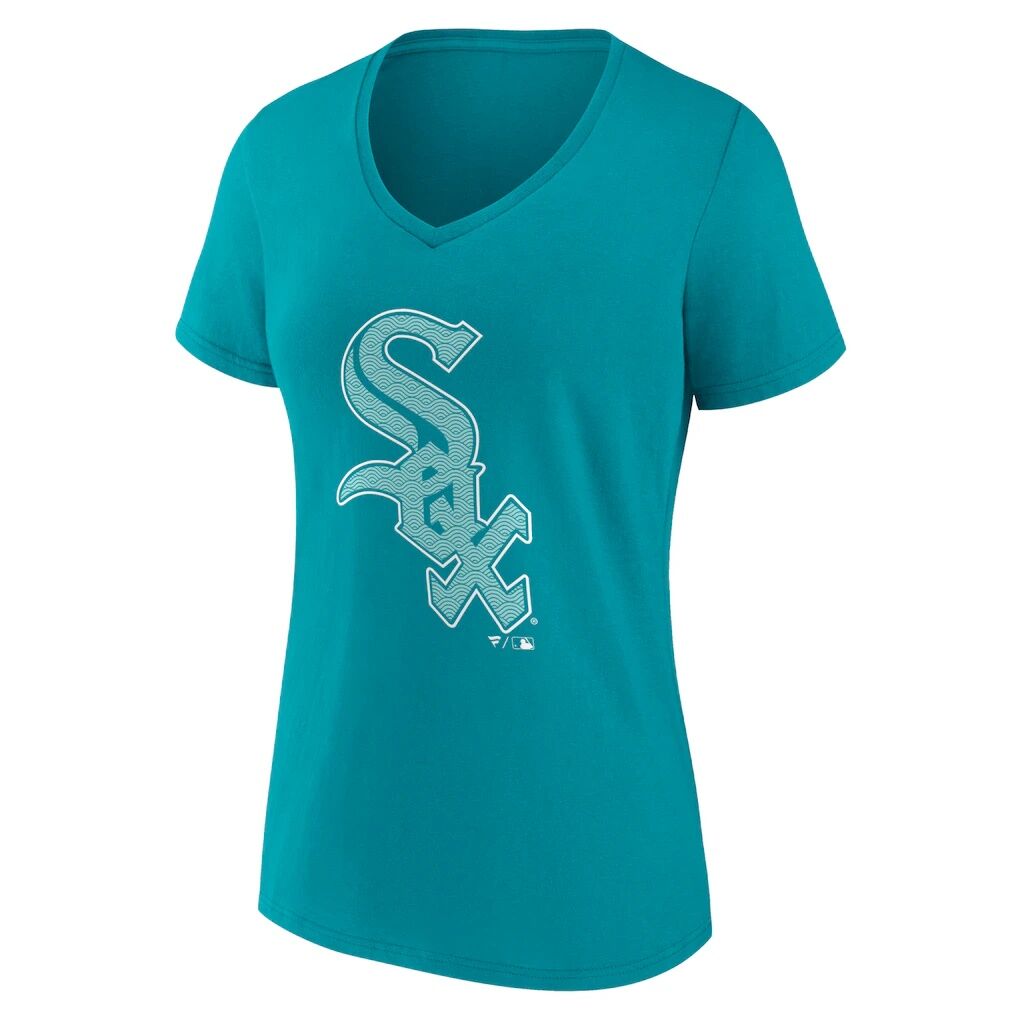 Chicago White Sox Women's Summer Wave V-Neck T-Shirt - Aqua