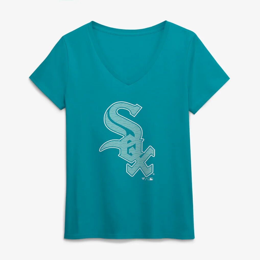 Chicago White Sox Women's Summer Wave V-Neck T-Shirt - Aqua
