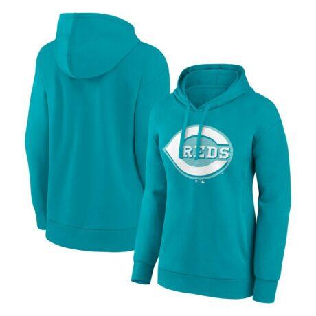 Cincinnati Reds Women's Summer Wave Hoodie - - Front View