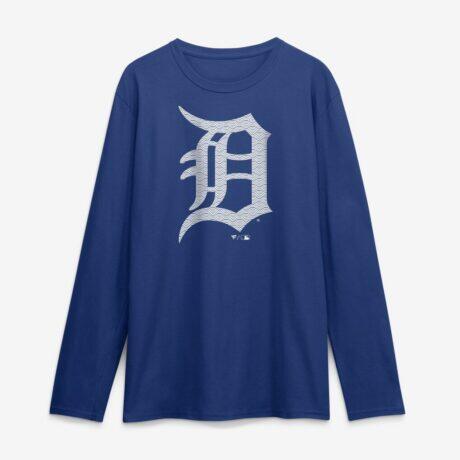 Detroit Tigers Summer Wave Long Sleeve T-Shirt - Blue - Front View