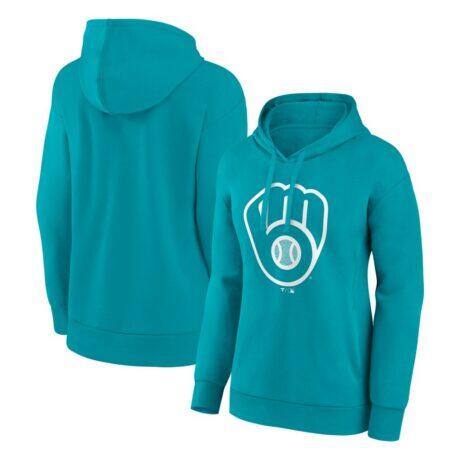 Milwaukee Brewers Women's Summer Wave Hoodie - - Front View