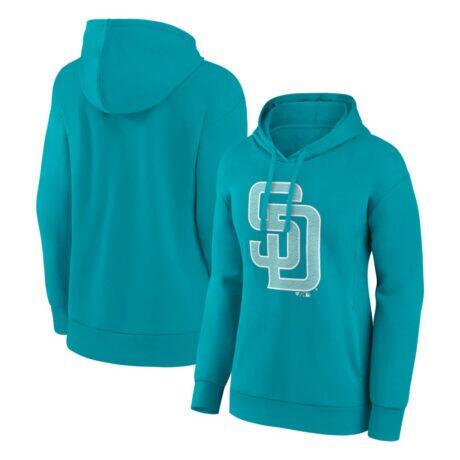 San Diego Padres Women's Summer Wave Hoodie - - Front View
