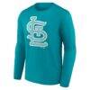 St. Louis Cardinals Summer Wave Long Sleeve T-Shirt - Aqua - Detail View