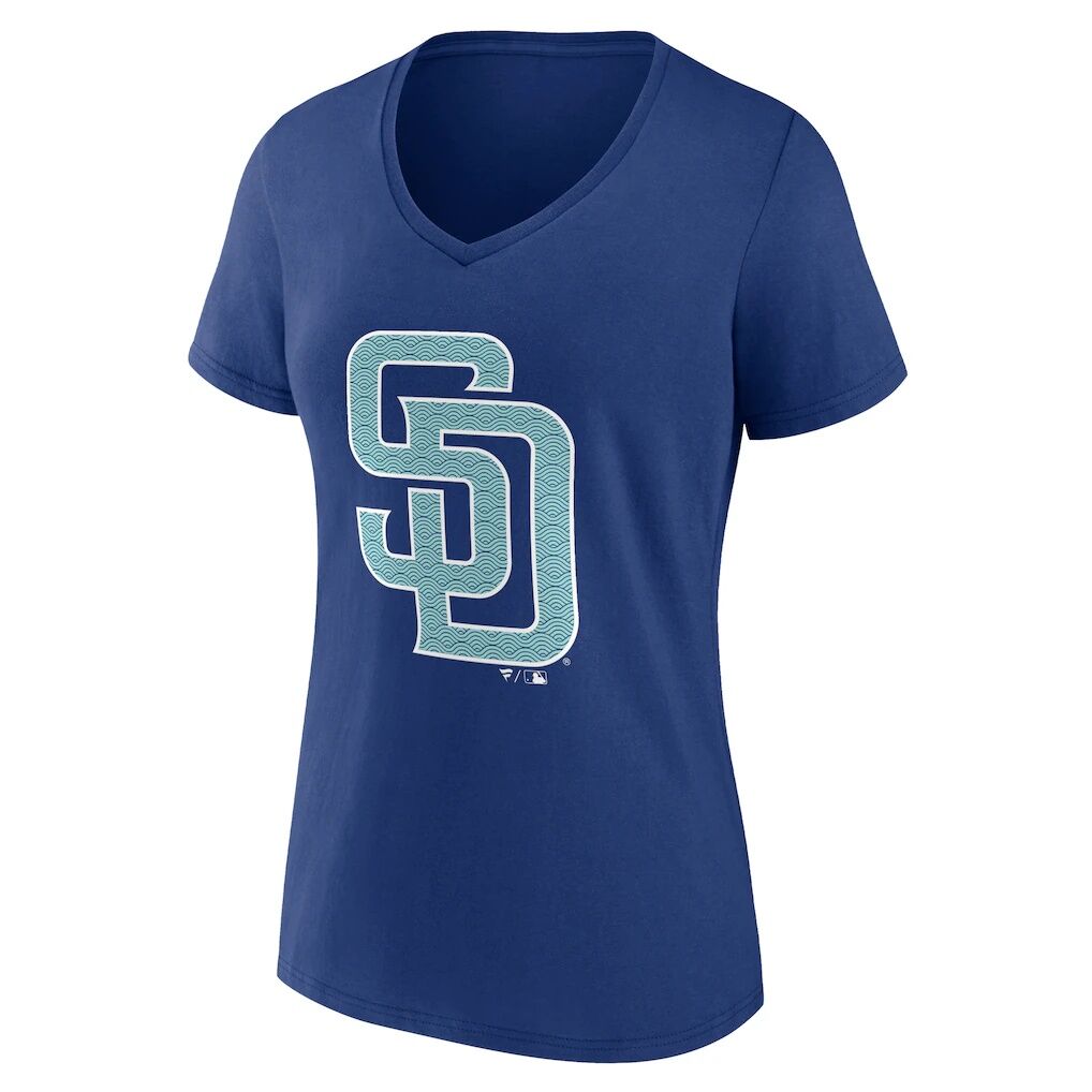 San Diego Padres Women's Summer Wave V-Neck T-Shirt