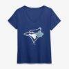 Toronto Blue Jays Women's Summer Wave V-Neck T-Shirt - Blue - Front View