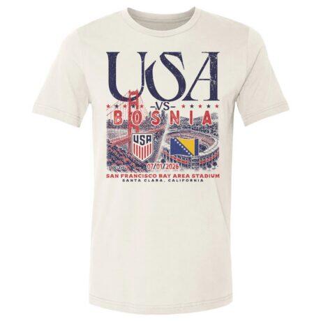 USMNT 500 Level USA vs. Bosnia and Herzegovina Matchup T-Shirt - - Front View
