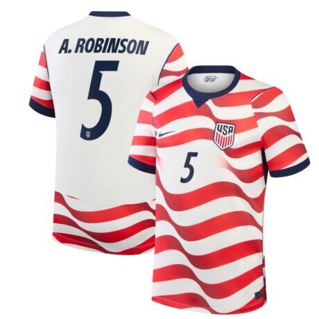 Antonee Robinson USMNT Nike 2026 Home Stadium Replica Jersey - White - Front View