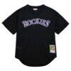 Todd Helton Colorado Rockies Mitchell & Ness Authentic Batting Practice Jersey - Black - Back View