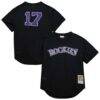 Todd Helton Colorado Rockies Mitchell & Ness Authentic Batting Practice Jersey - Black - Front View
