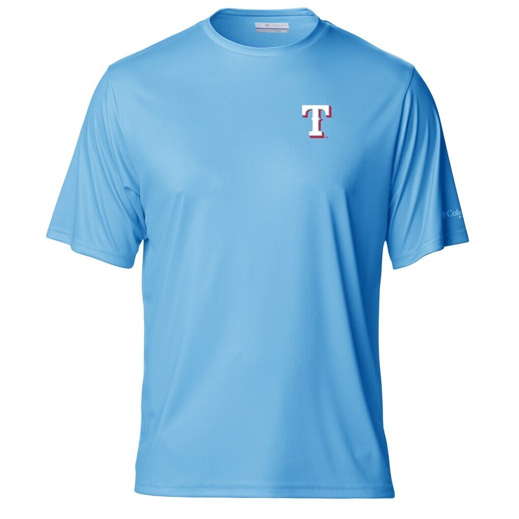 Texas Rangers Columbia  Terminal Tackle Omni-Shade T-Shirt - Light Blue