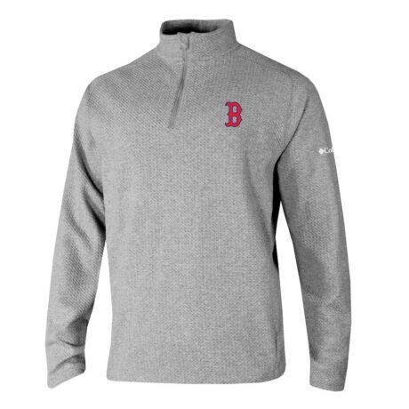 Boston Red Sox Columbia Swingcraft Quarter-Zip Pullover - Gray - Front View
