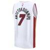 Giannis Antetokounmpo Miami Heat Fashion7 Youth Fast Break Replica Jersey - White - - Detail View