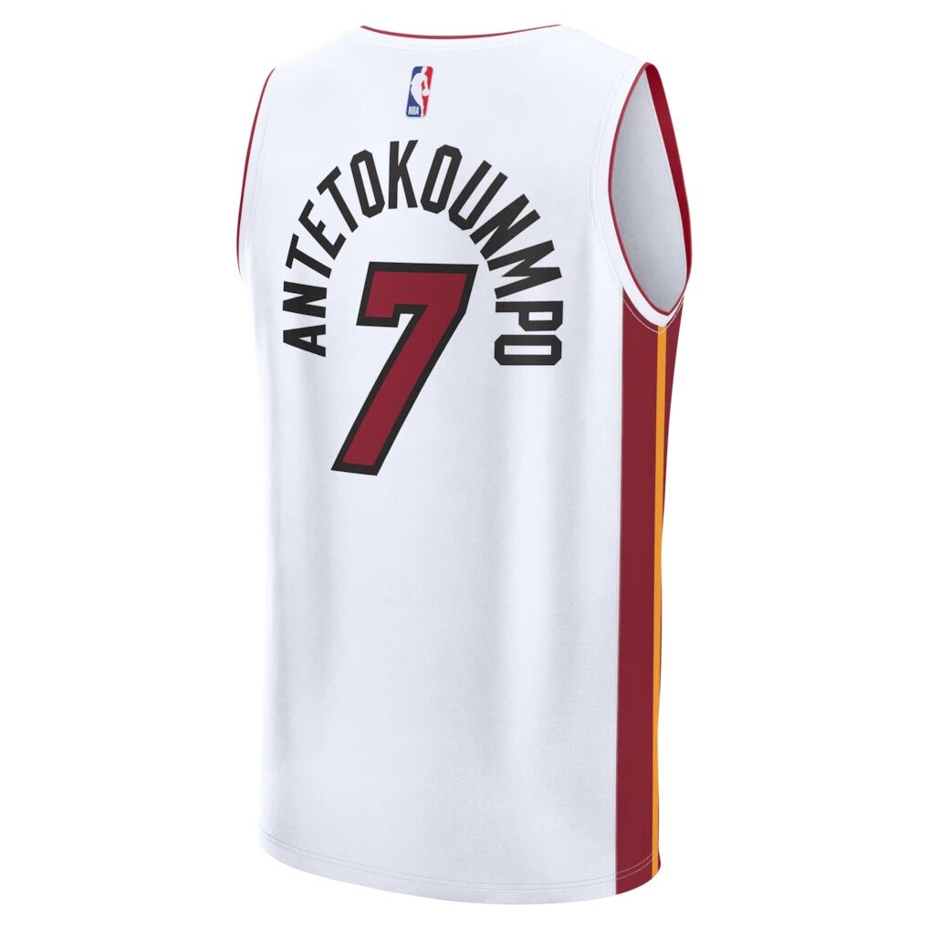 Giannis Antetokounmpo Miami Heat Fashion7 Youth Fast Break Replica Jersey - White - Association Edition