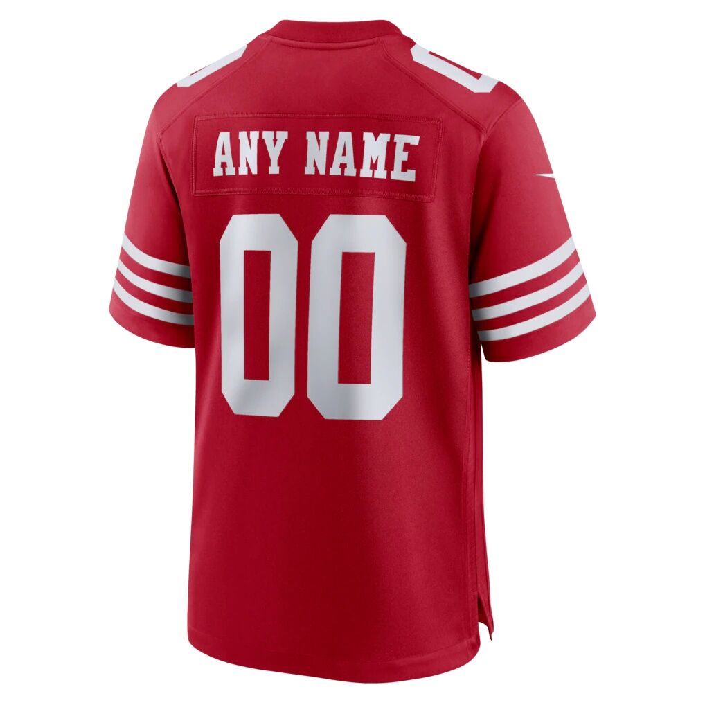 San Francisco 49ers Nike Youth 80th Anniversary Custom Game Jersey - Scarlet