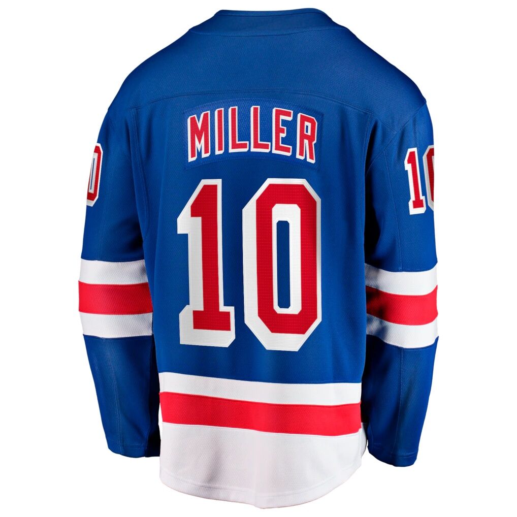 JT Miller New York Rangers Fashion7 Home Captain's Patch Breakaway Jersey