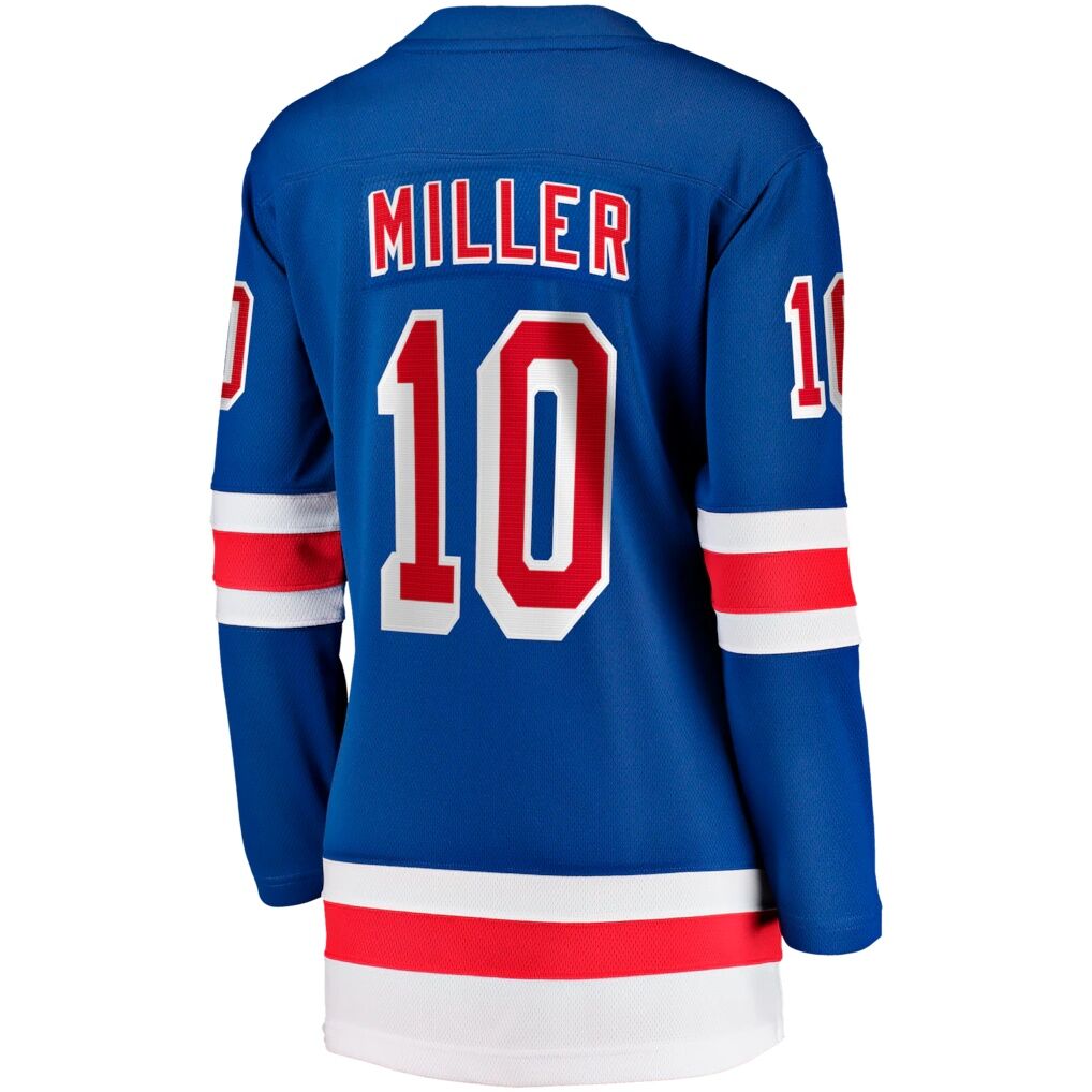 JT Miller New York Rangers Fashion7 Women's Home Captain's Patch Breakaway Jersey