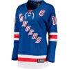 JT Miller New York Rangers Fashion7 Women's Home Captain's Patch Breakaway Jersey - Blue - Side View