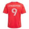 Robert Lewandowski Chicago Fire adidas Youth 2026 Forever Red Replica Jersey - Red - Detail View