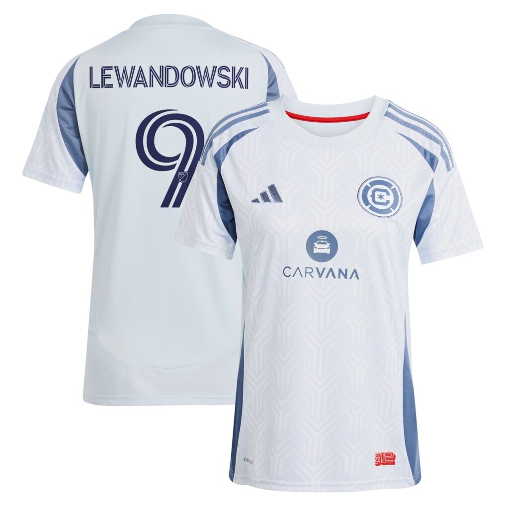 Robert Lewandowski Chicago Fire adidas Women's 2025 The Municipal Kit Replica Jersey - Light Blue