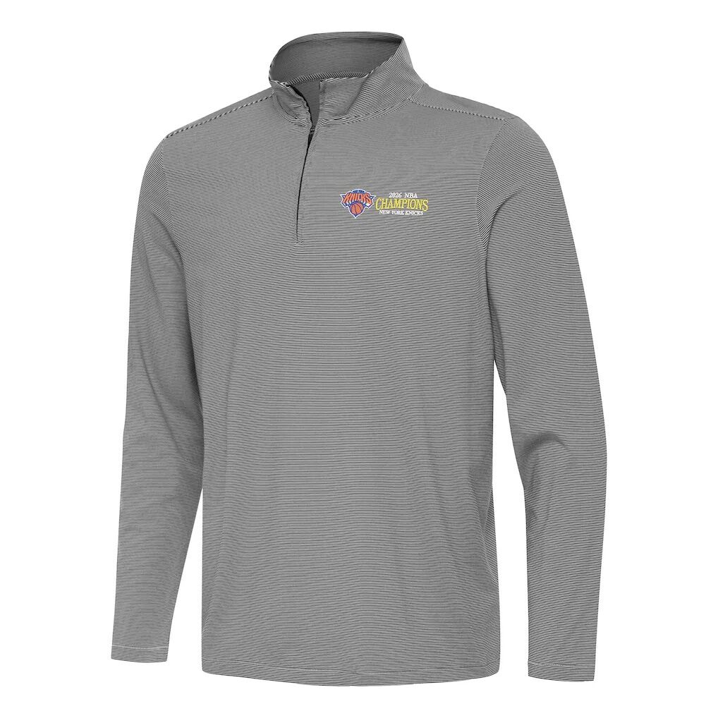 New York Knicks Antigua 2026 NBA Finals Champions Secondary Twine Quarter-Zip Pullover